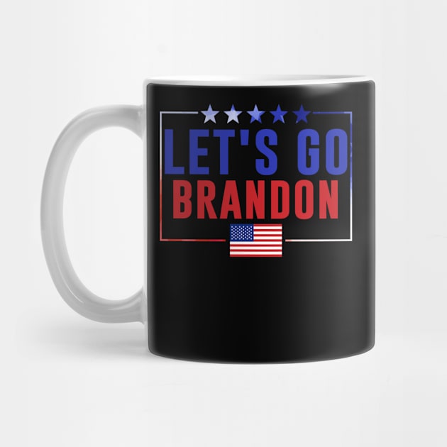 Let's Go Brandon Conservative US Flag Anti Biden American by wonderws